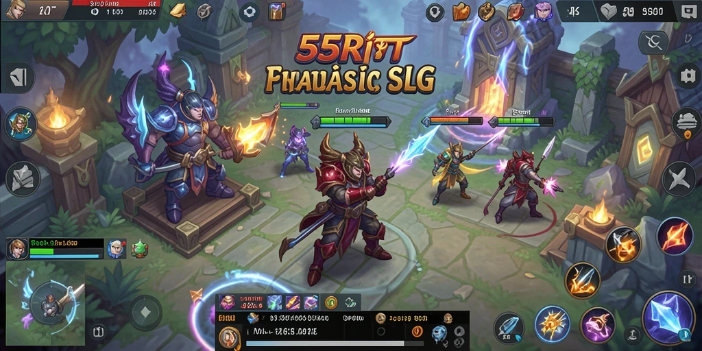 Screenshot utama 55RT menampilkan aksi seru dan strategi pertempuran.