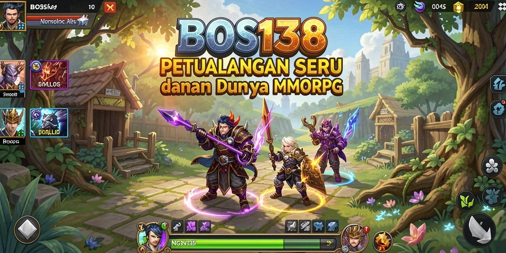 Screenshot utama BOS138 menampilkan petualangan seru dalam dunia MMORPG.