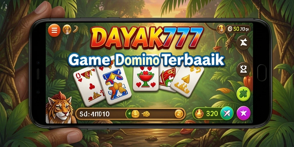 Menampilkan gameplay seru dari DAYAK777 dengan domino.