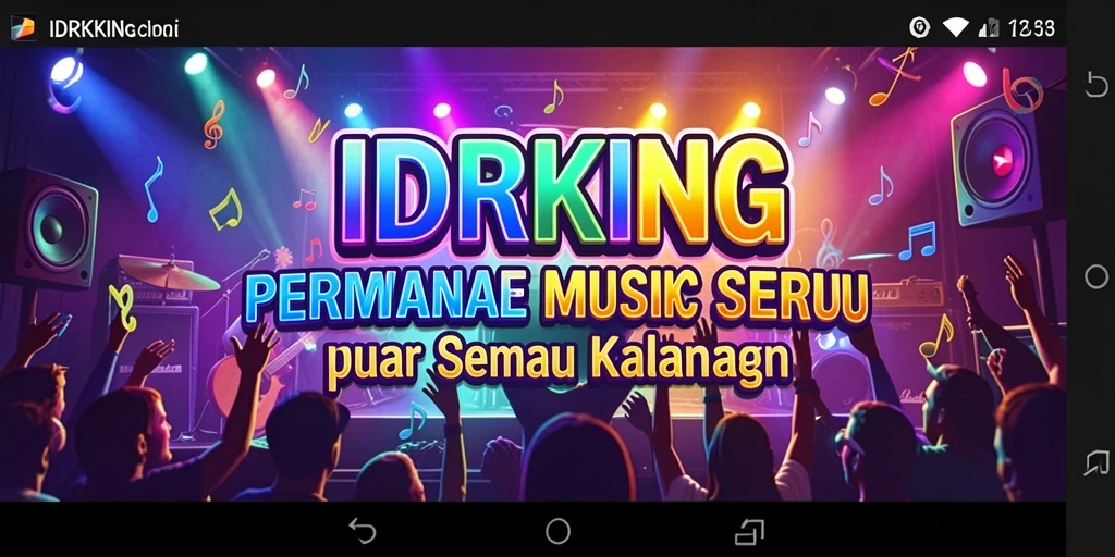 Tampilan gameplay IDRKING dengan berbagai lagu menarik