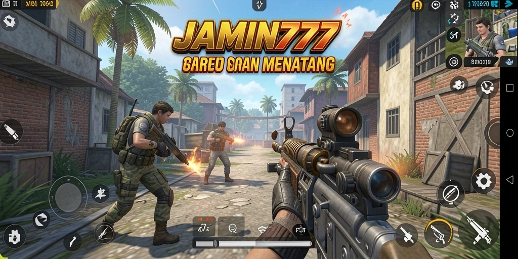Tampilan gameplay menarik dari JAMIN777 dalam aksi TPS.