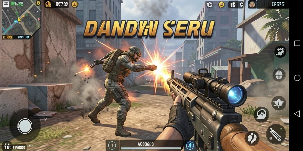 Tampilan gameplay menegangkan dari JP6789 dalam aksi TPS.