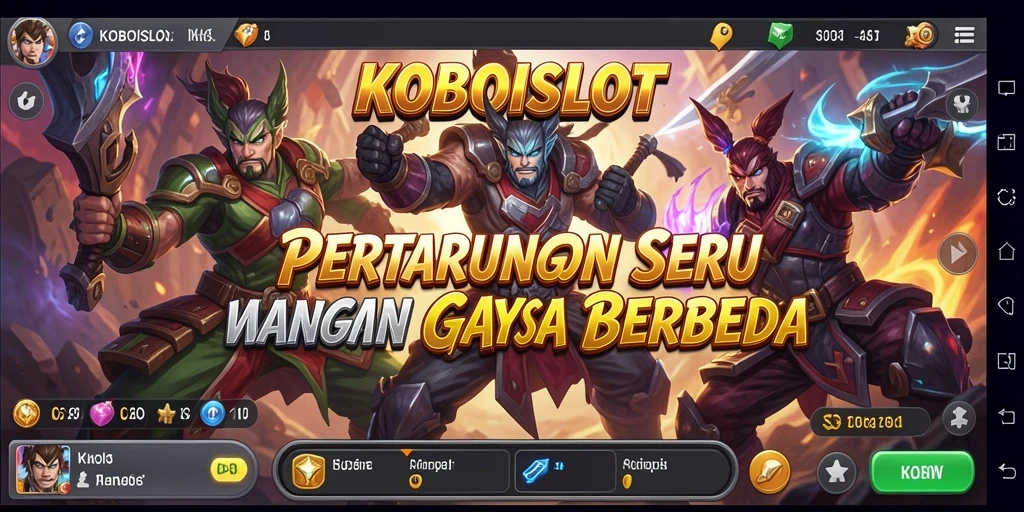 Screenshot KOBOISLOT menampilkan aksi pertarungan yang mendebarkan.