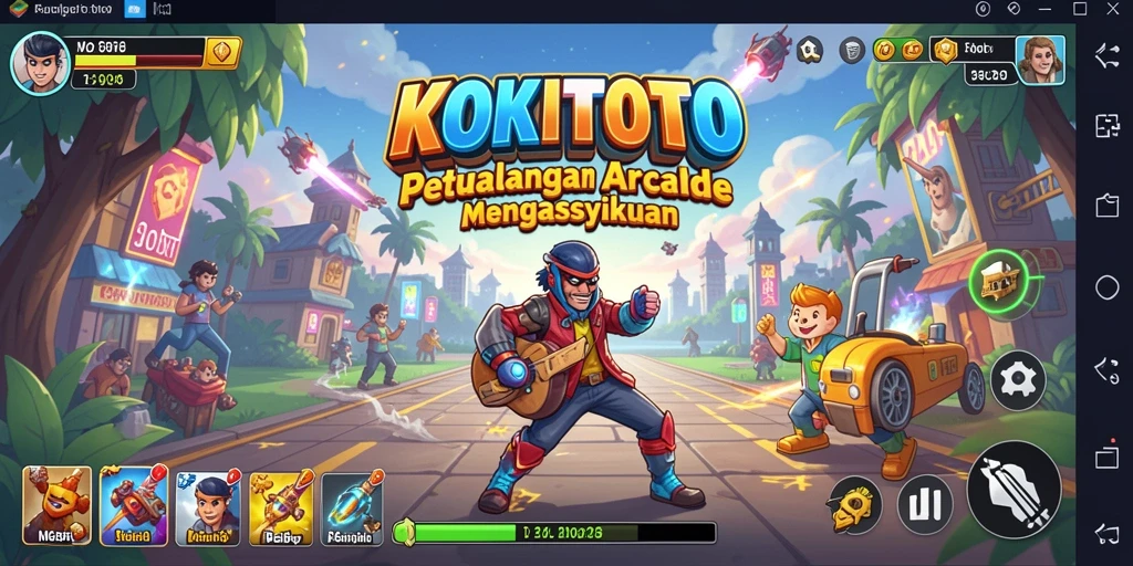 Screenshot menampilkan gameplay seru KOKITOTO di level menantang.