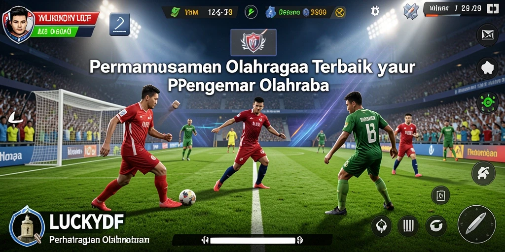 Tampilan gameplay seru LUCKYDF dalam aksi olahraga.