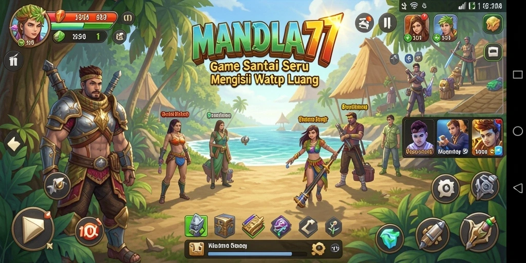 Tampilan dinamis dan gameplay menarik dari MANDALA77.