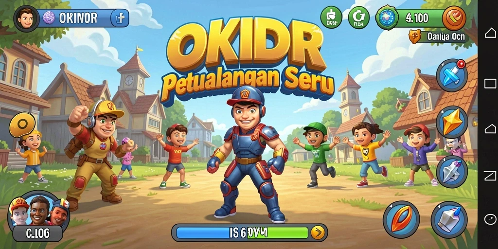 Tampilan gameplay OKIDR yang penuh aksi dan tantangan seru.