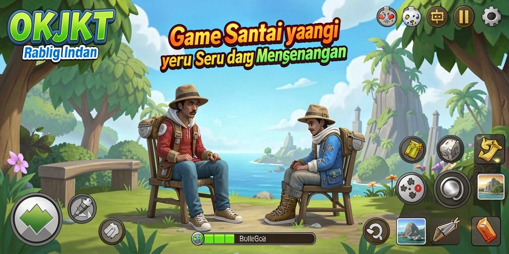 Screenshot gameplay OKJKT yang menarik dan penuh warna.