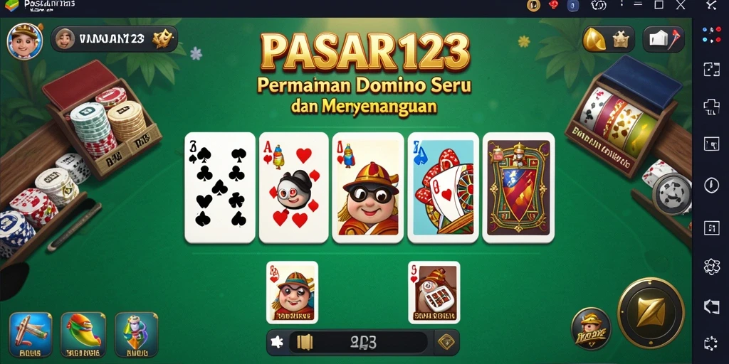 Tampilan gameplay seru dari PASAR123 yang menjanjikan pengalaman Domino terbaik.