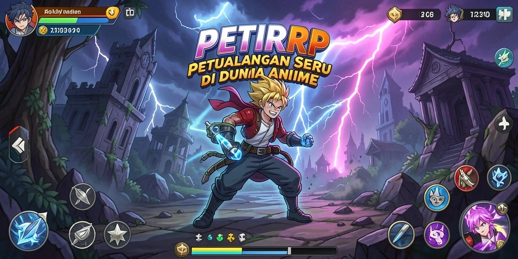 Gameplay seru PETIRRP dengan karakter anime yang ikonik.