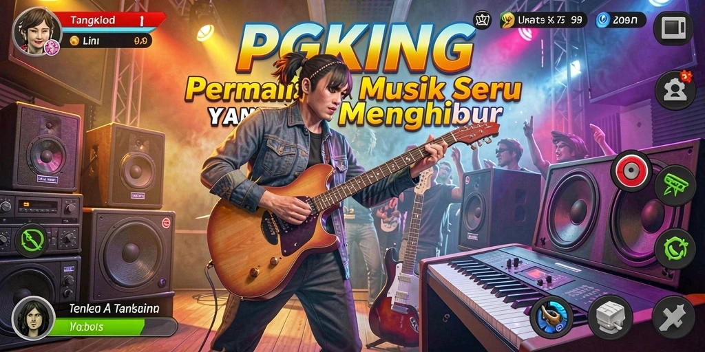 Tampilan gameplay PGKING yang penuh warna dan menarik.
