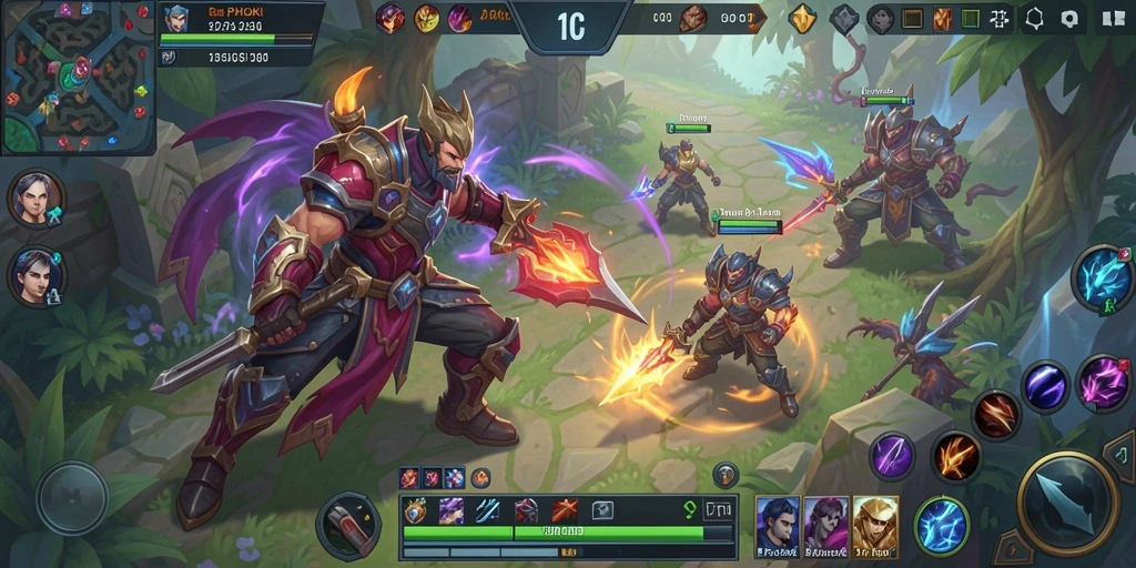 Screenshot PPHOKI menampilkan aksi seru dalam pertandingan MOBA.