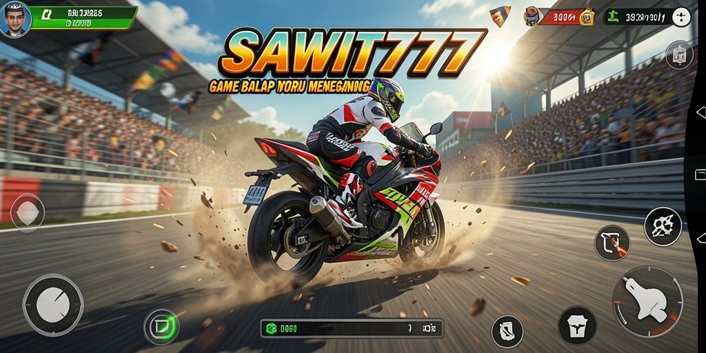 Gambaran seru gameplay balap motor di SAWIT777.