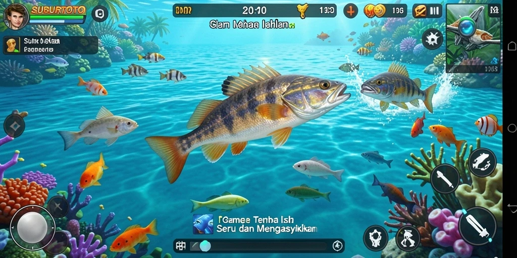 Screenshot menampilkan gameplay menembak ikan di SUBURTOTO yang seru.