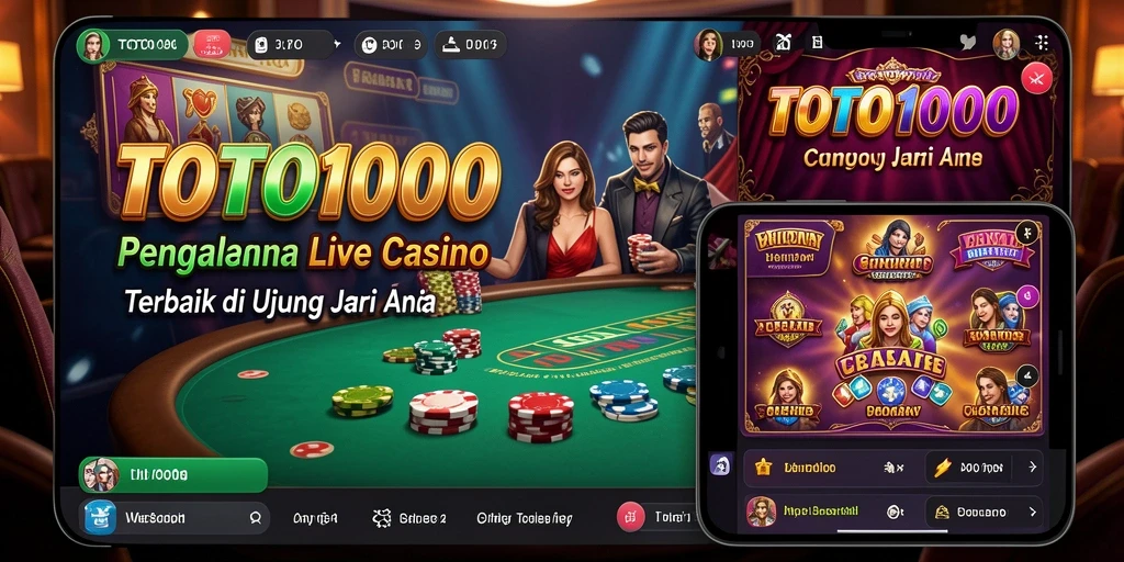 Tampilan permainan Live Casino yang mendebarkan di TOTO1000.