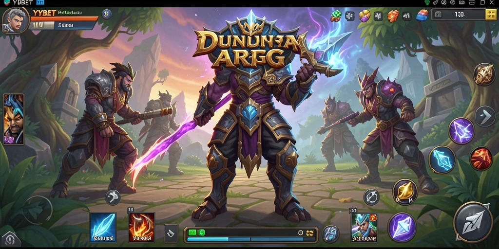 Tangkapan layar gameplay YYBET dengan pertarungan karakter dalam dunia ARPG.